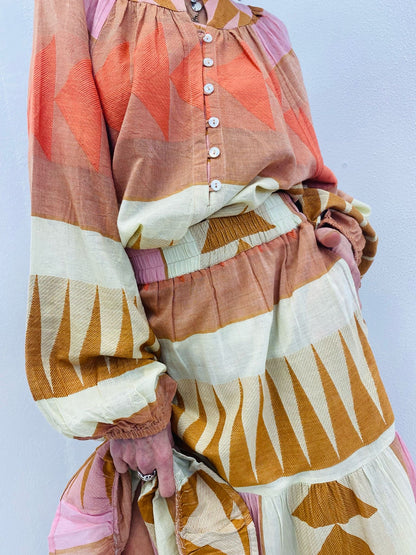 SOLARA | Saia Maxi colorida