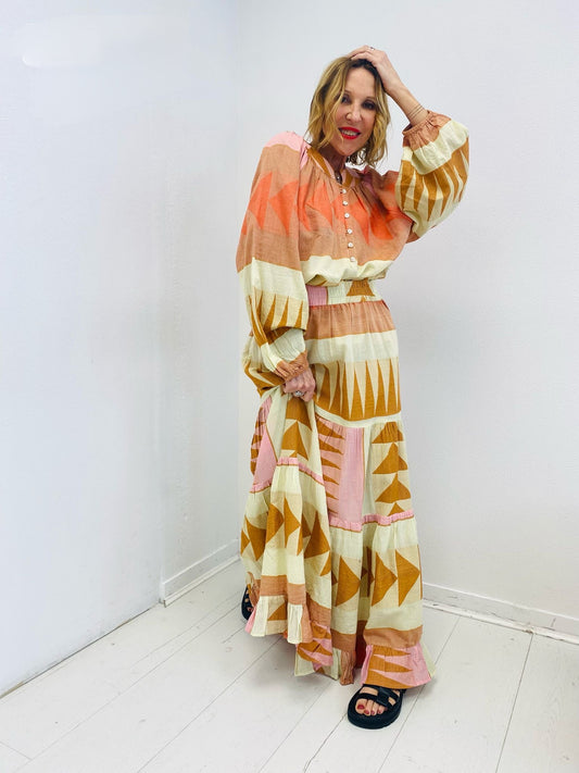 SOLARA | Saia Maxi colorida