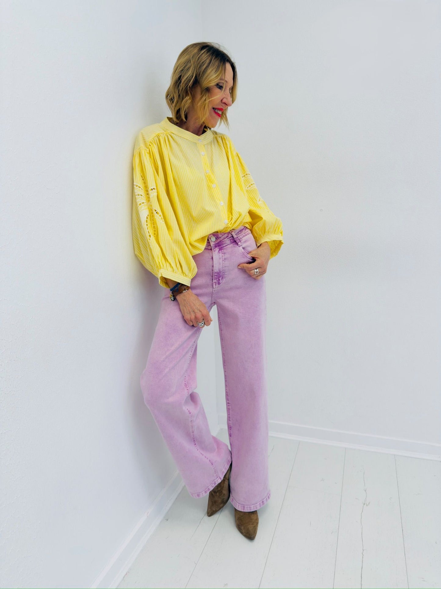 HERA | Camisa de riscas com bordados