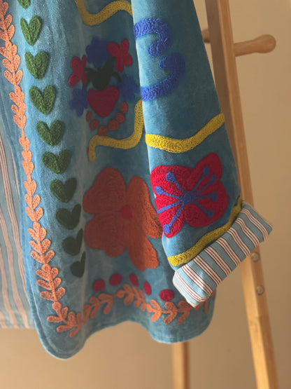 HEART BLOOM EMBROIDERED JACKET