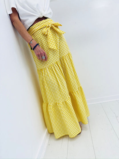 IPANEMA| Saia Maxi em padrão vichy