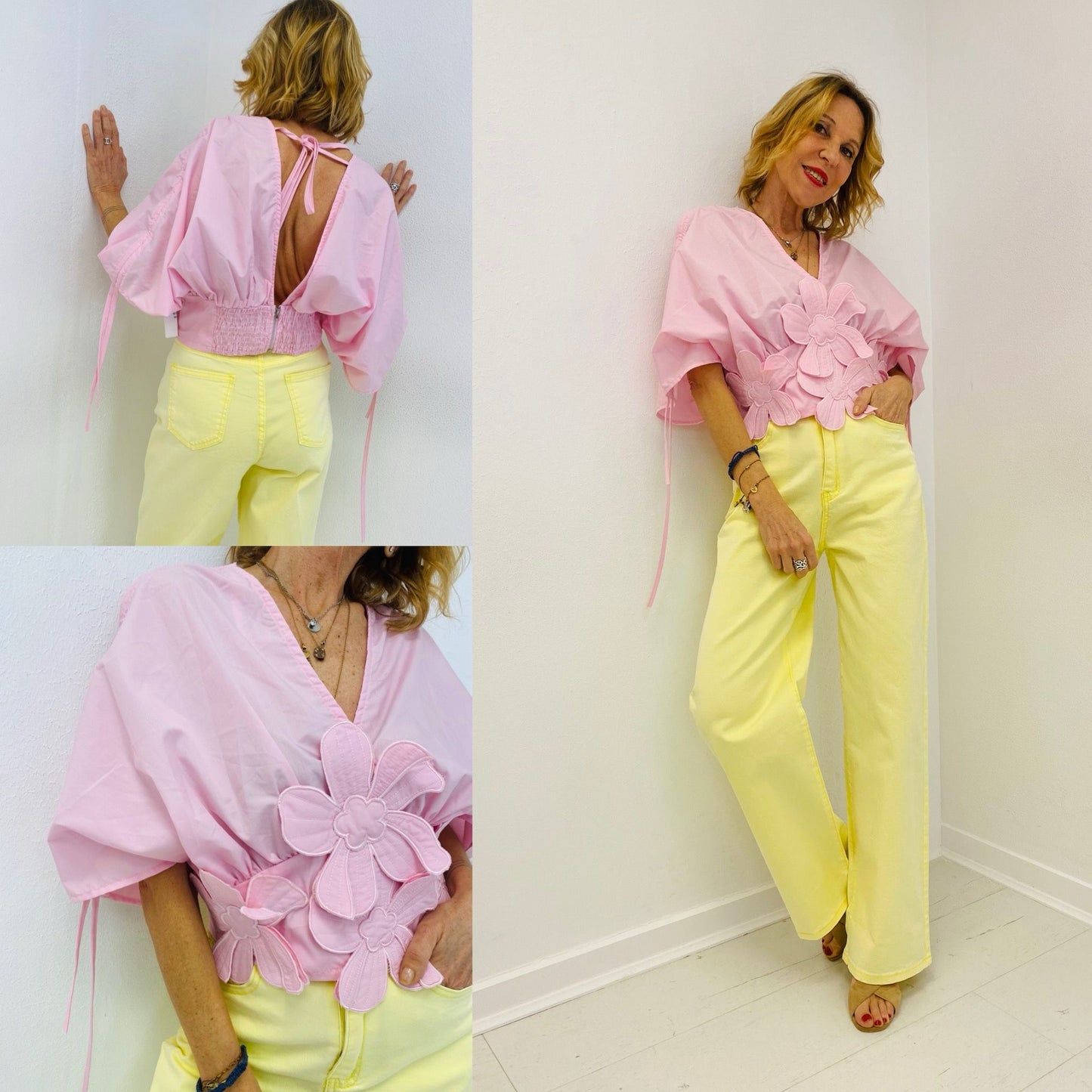 FLOR | Camisa com aplique em flor