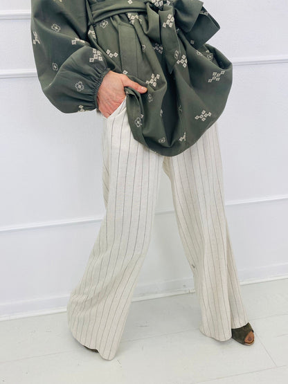 BOSTON | Diplomatic stripe pants