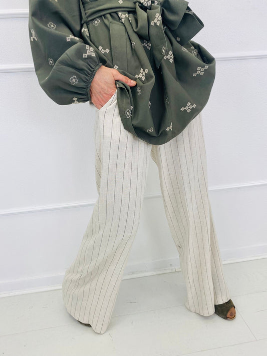 BOSTON | Diplomatic stripe pants