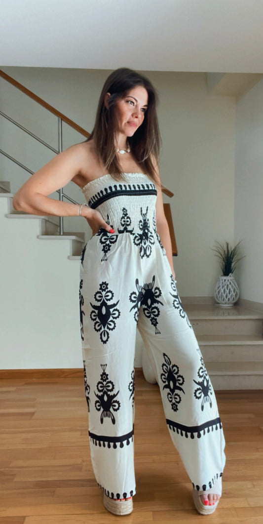 SARDENHA | Macacão estampado étnico