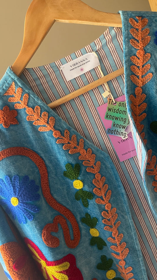 HEART BLOOM EMBROIDERED JACKET