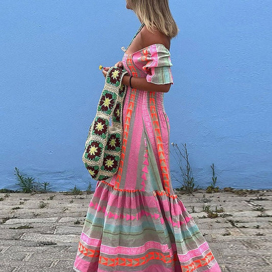 SANTORINI | Vestido Maxi colorido
