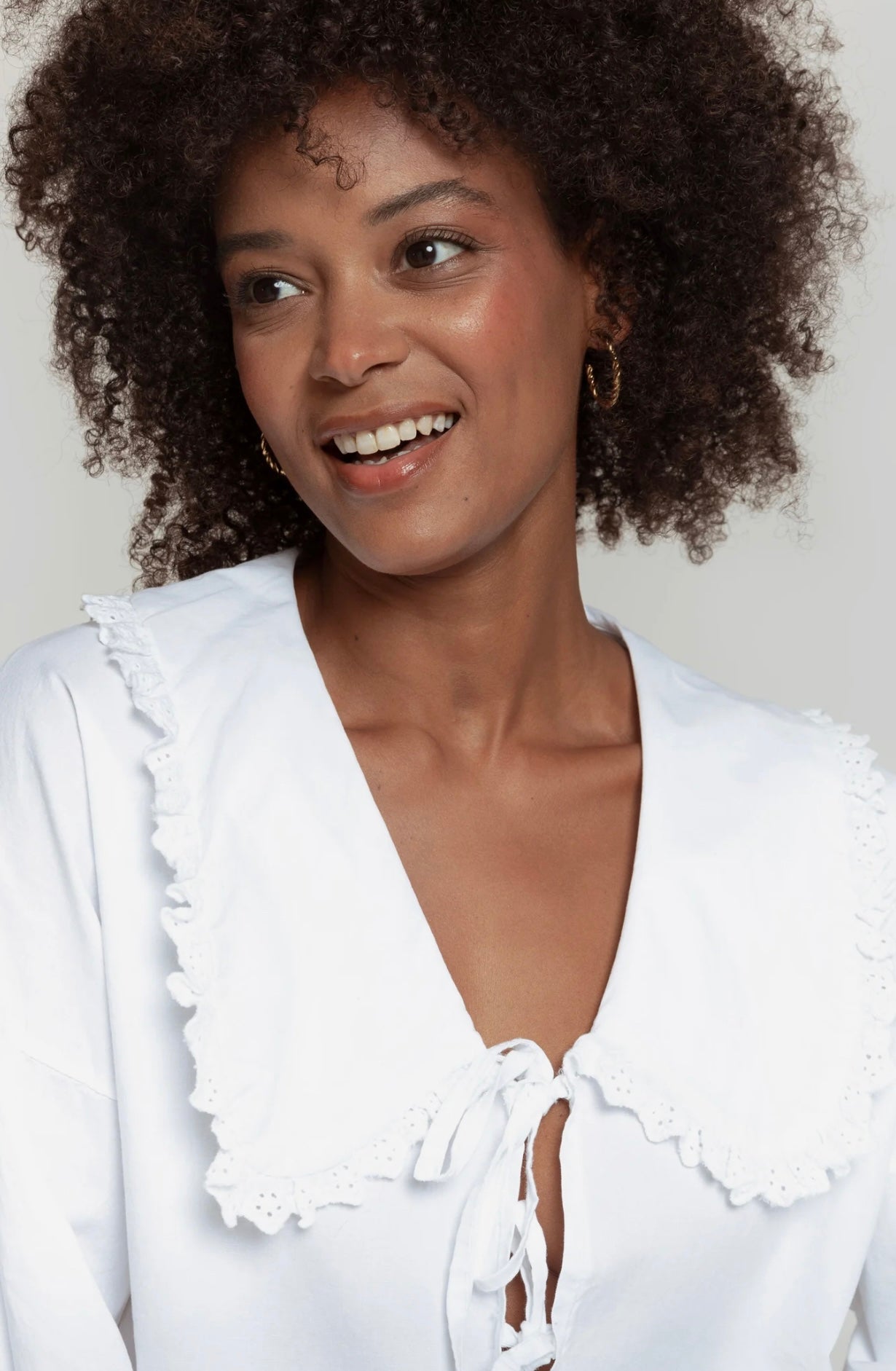 CLEO | Bib collar shirt