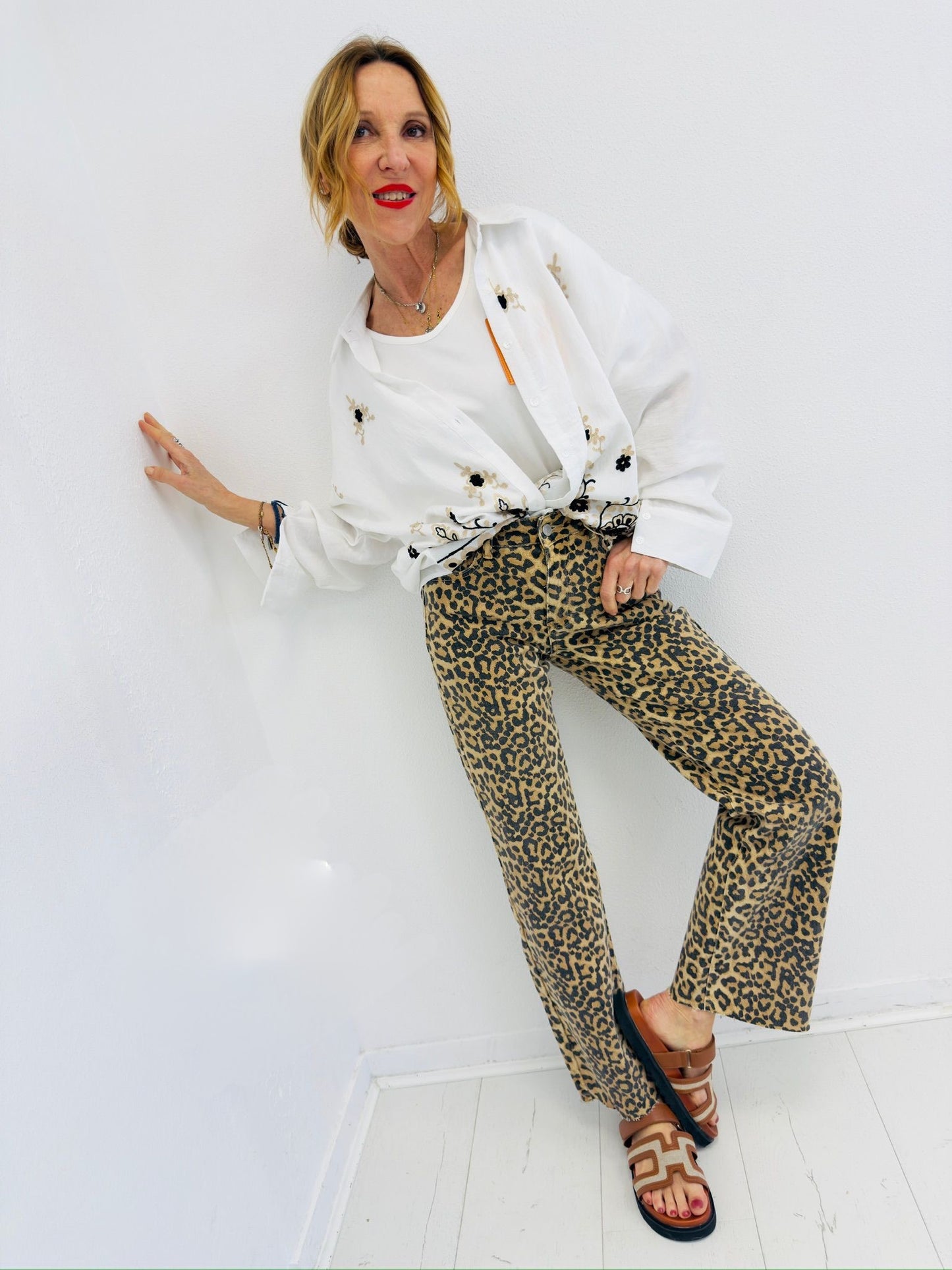 CARAMEL | Jeans leopardo