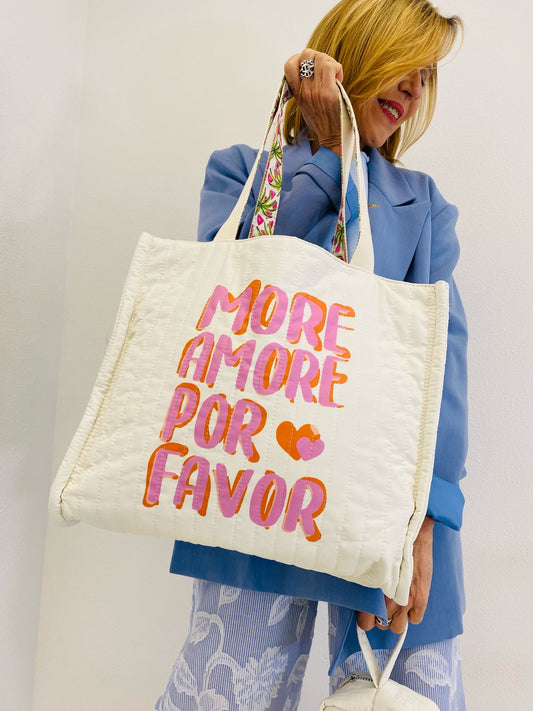 MORE AMORE | Saco estampado com forro floral