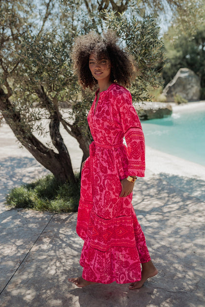 SUNSET BLOOM MAXI DRESS