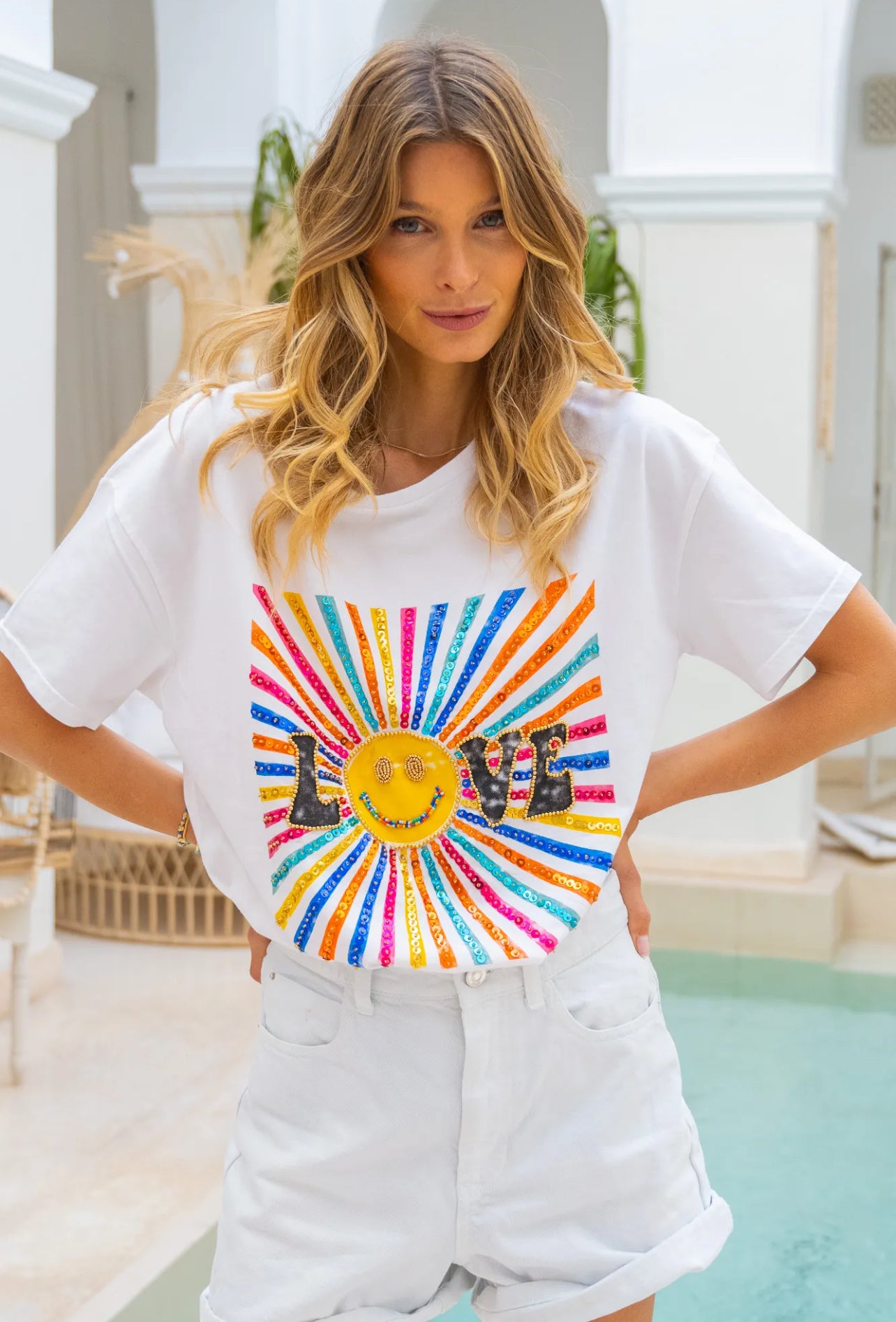 LOVE SUN | T-shirt with appliqués