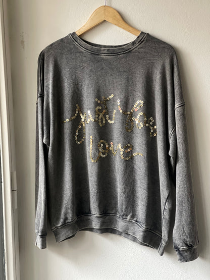 JUST LOVE| Cotton sweatshirt with sequins