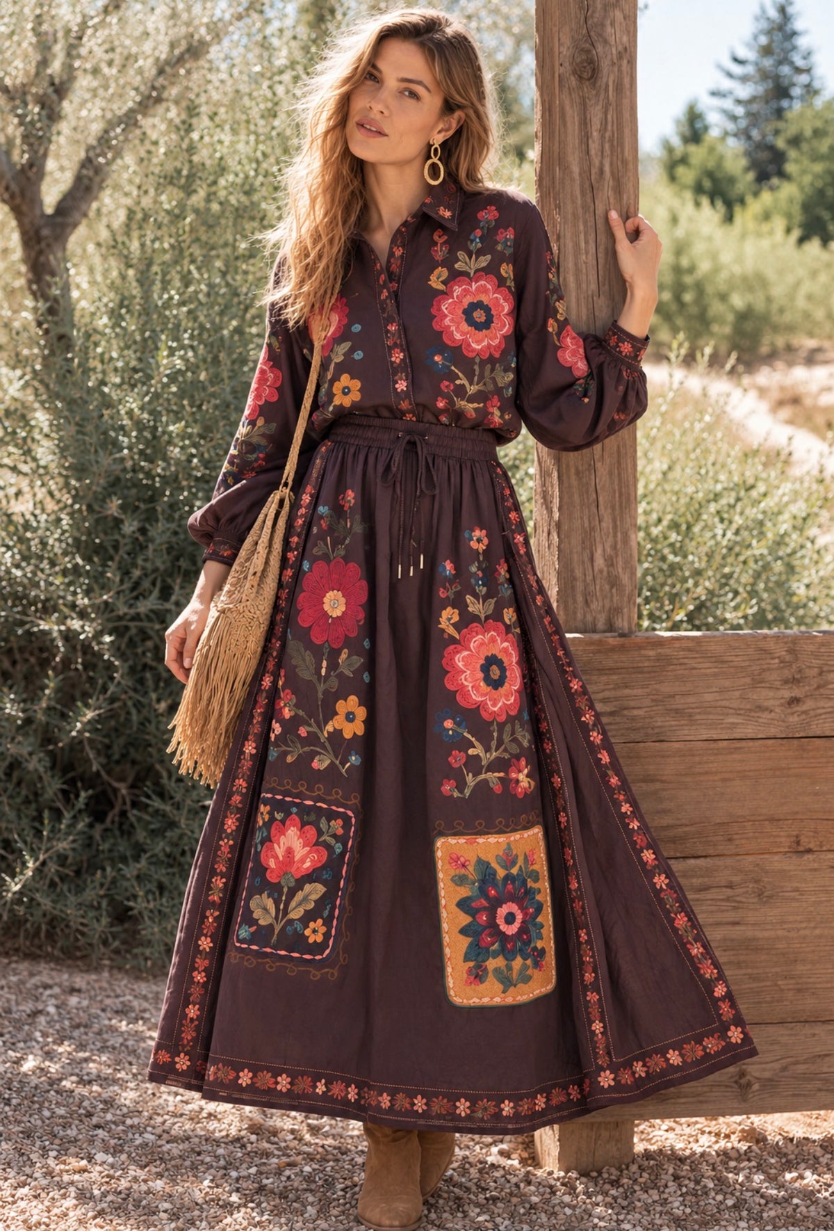 FOLK GARDEN SKIRT