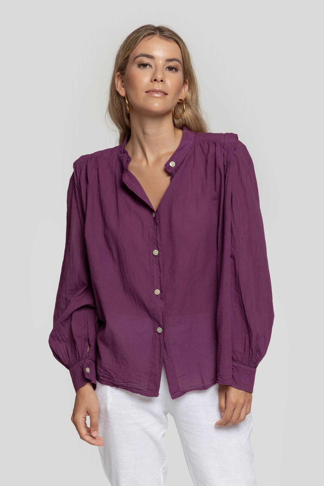 ADELE | Shirt with shoulder pads