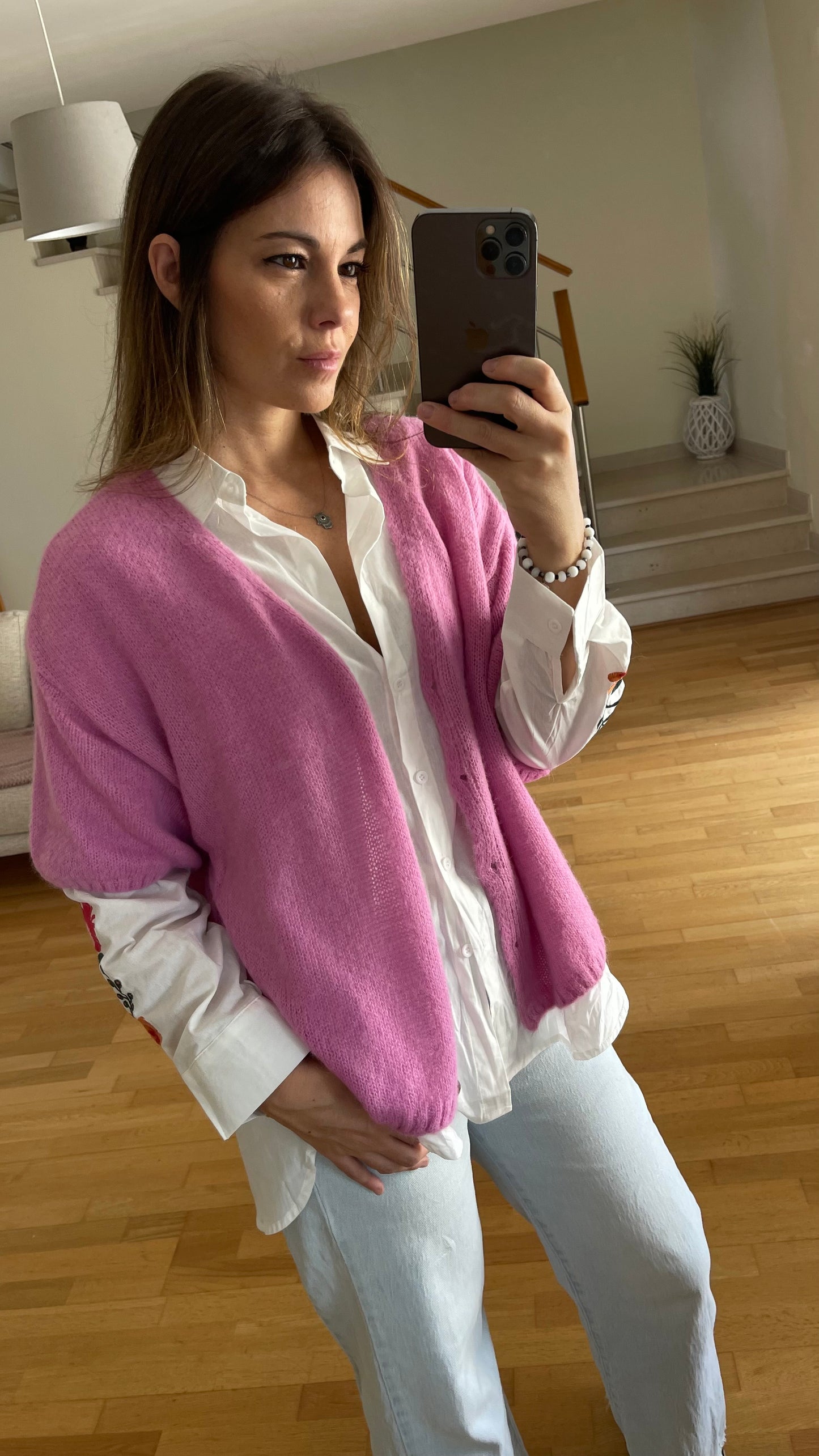 CHIARA | Short sleeve knitted coat