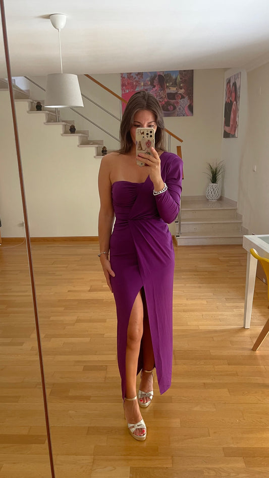SAMANTA | Vestido midi asimétrico