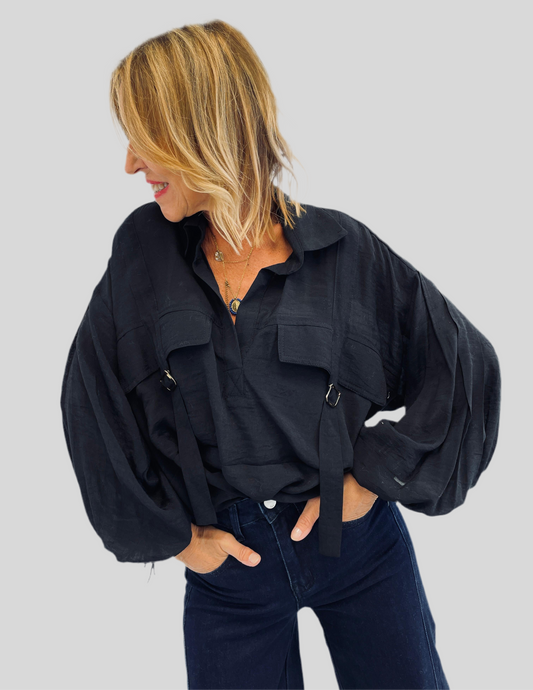 CAROLA | Camisa oversize con bolsillos