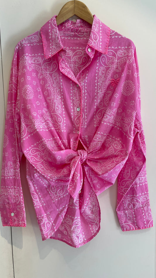 PLANET | Camisa estampada com bordados