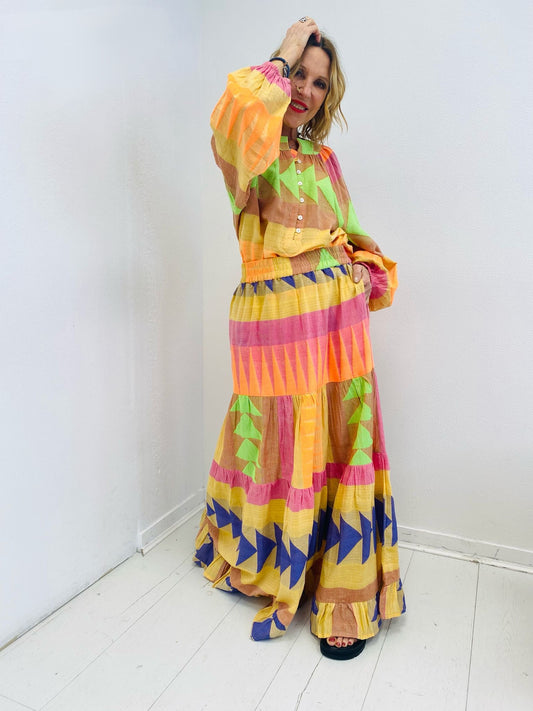 SOLARA | Saia Maxi colorida