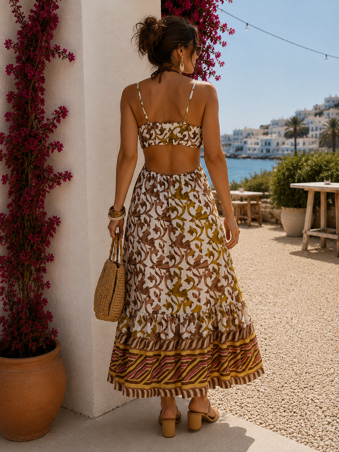 MARIA | Printed cut out dress