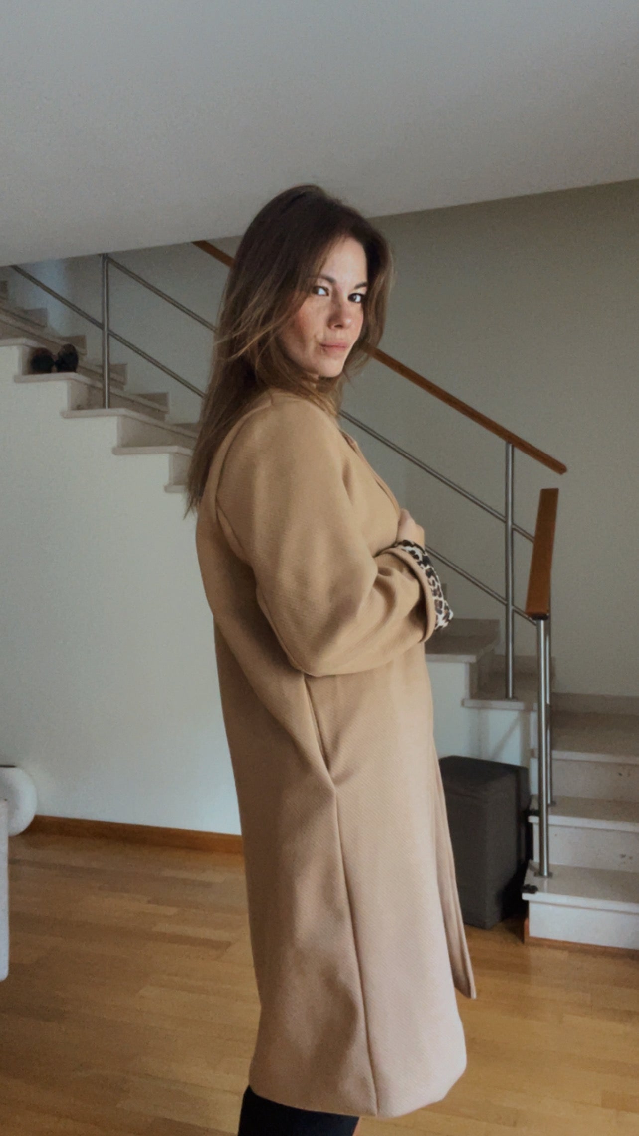 ADRIANE | Leopard-print lining coat