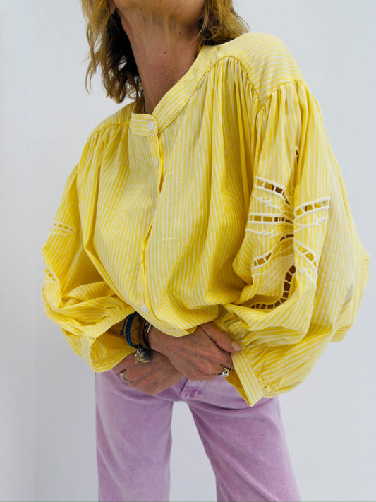 HERA | Camisa de riscas com bordados