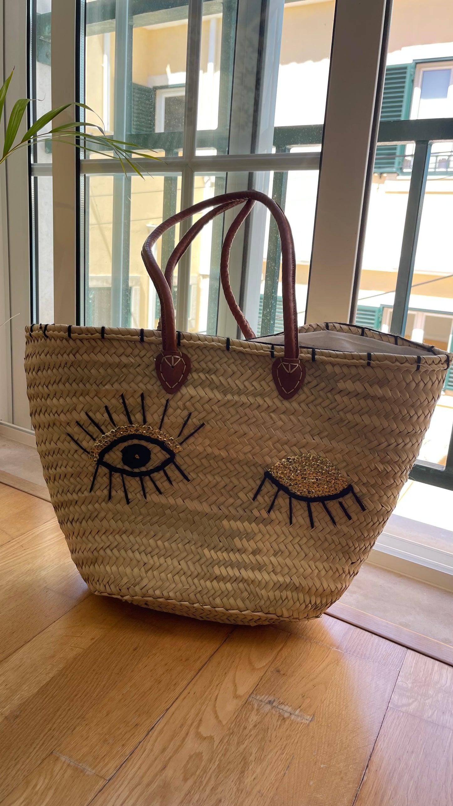 HAPPY | Straw bag