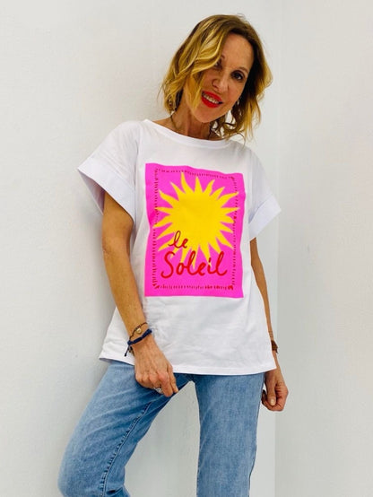 LE SOLEIL | T-shirt com sol estampado