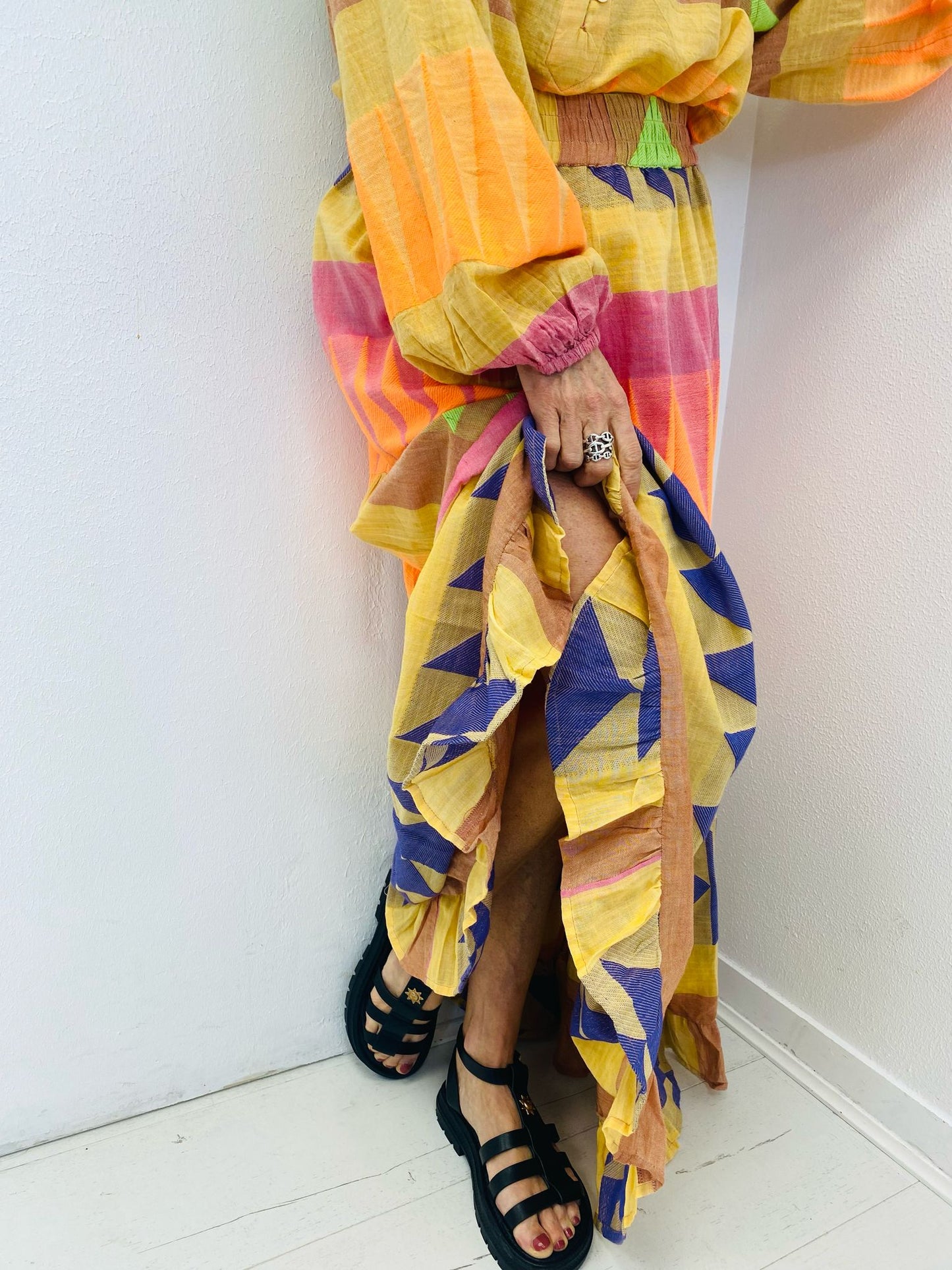 SOLARA | Saia Maxi colorida