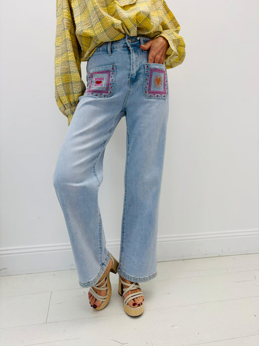 LUCKY CHARM JEANS - BLUE