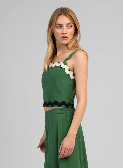 ONDINA TOP - GREEN