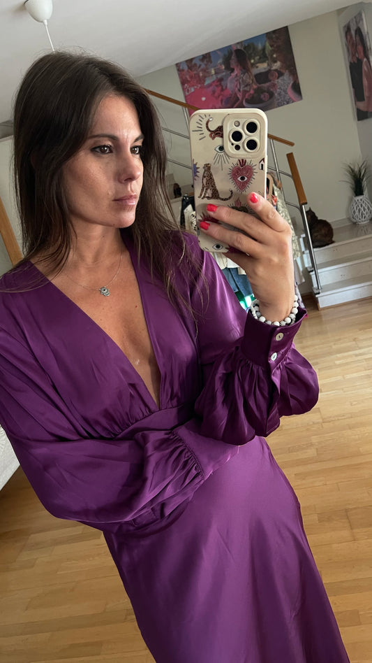 SATINADO | Vestido midi de satén