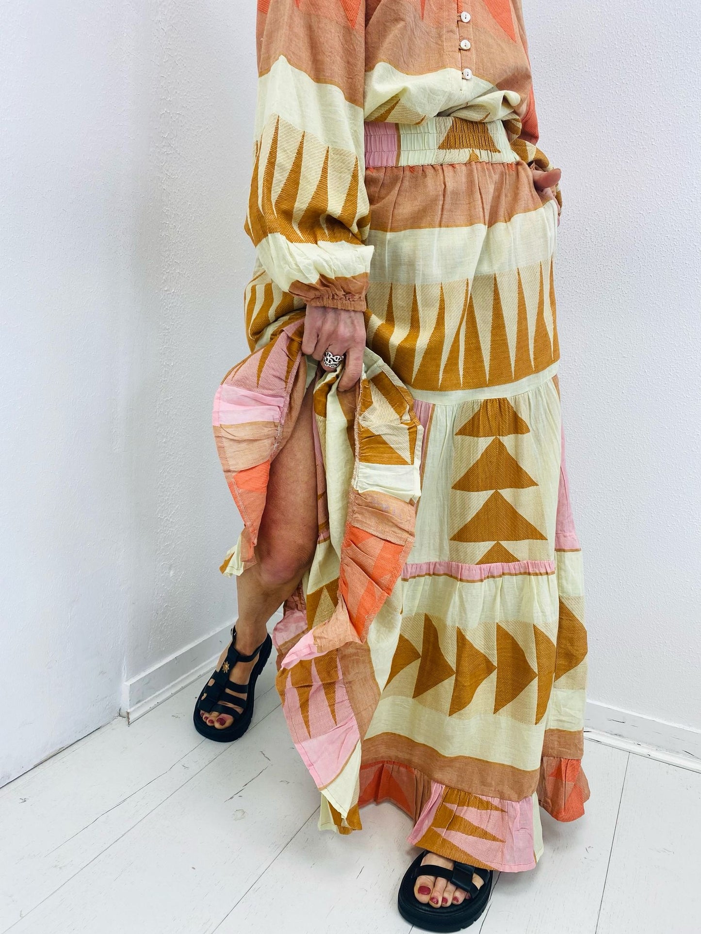 SOLARA | Saia Maxi colorida