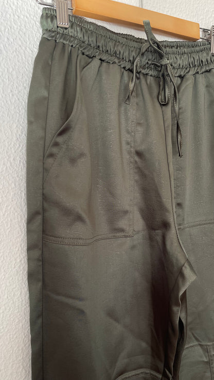 CHICAGO | Pantalones cargo de satén