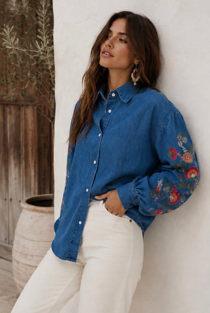 DENIM BLOOM SHIRT