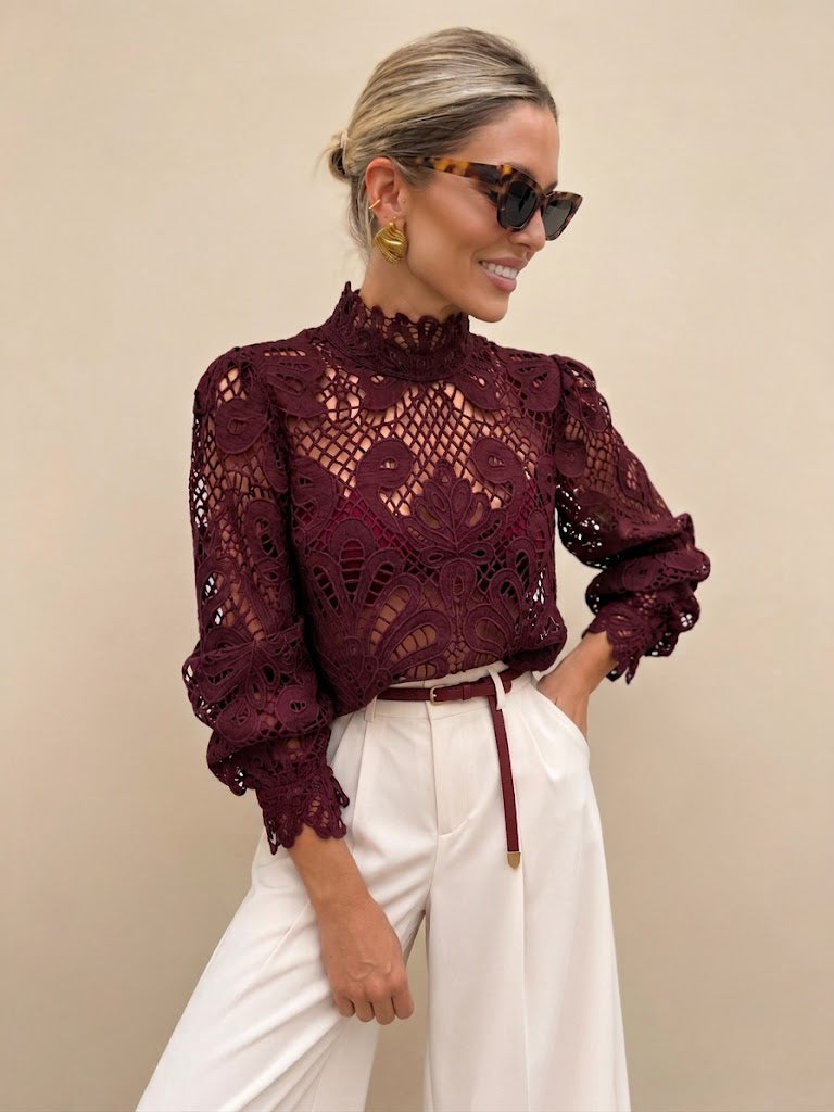 ODETTE GUIPURE BLOUSE