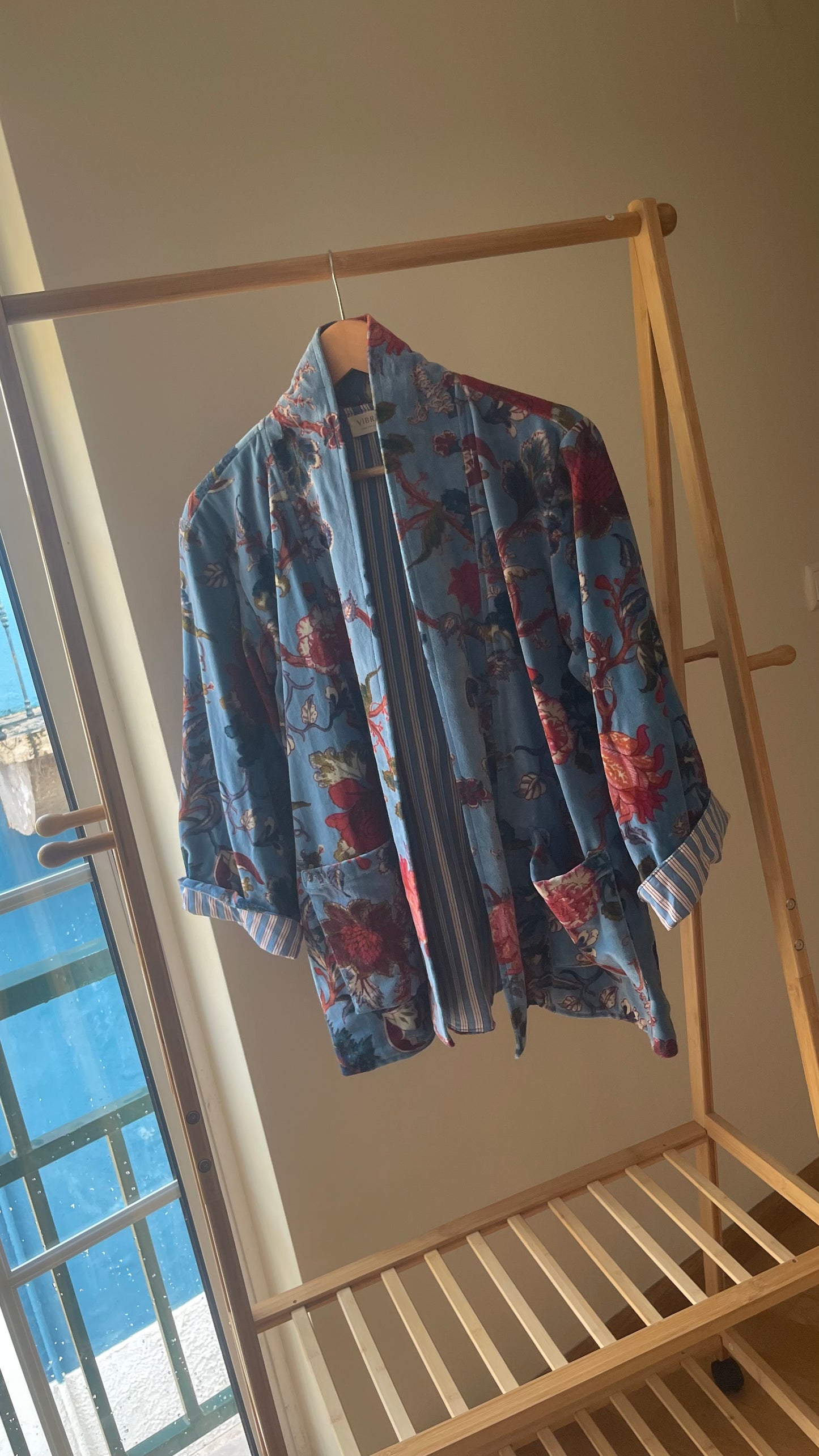 BLUE GARDEN KIMONO JACKET
