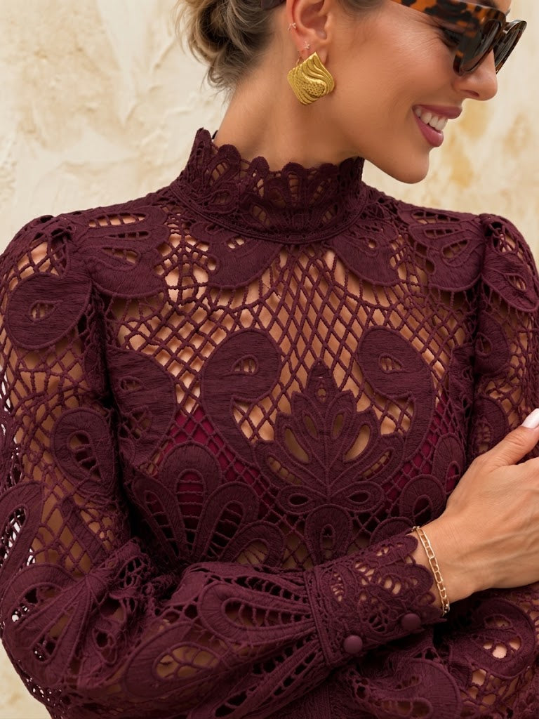 ODETTE GUIPURE BLOUSE