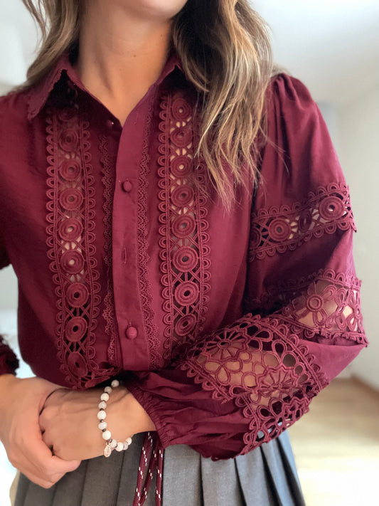 ANDY | Shirt in English embroidery