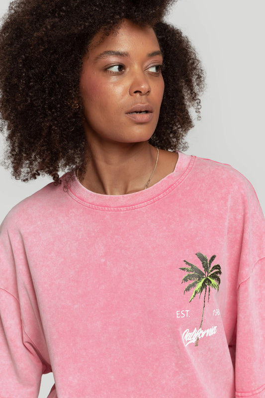 CALIFÓRNIA | T-shirt oversized com palmeiras