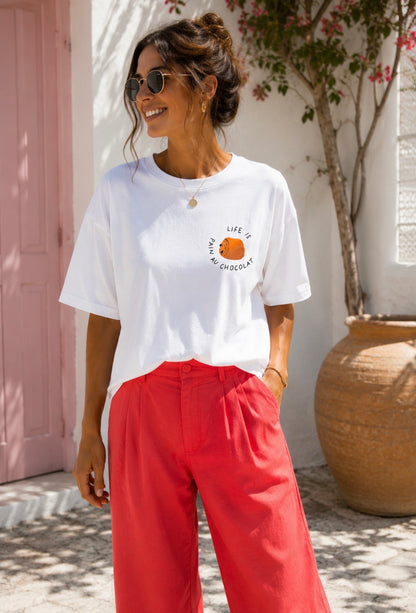 PAIN AU CHOCOLAT | T-shirt colorida com estampado
