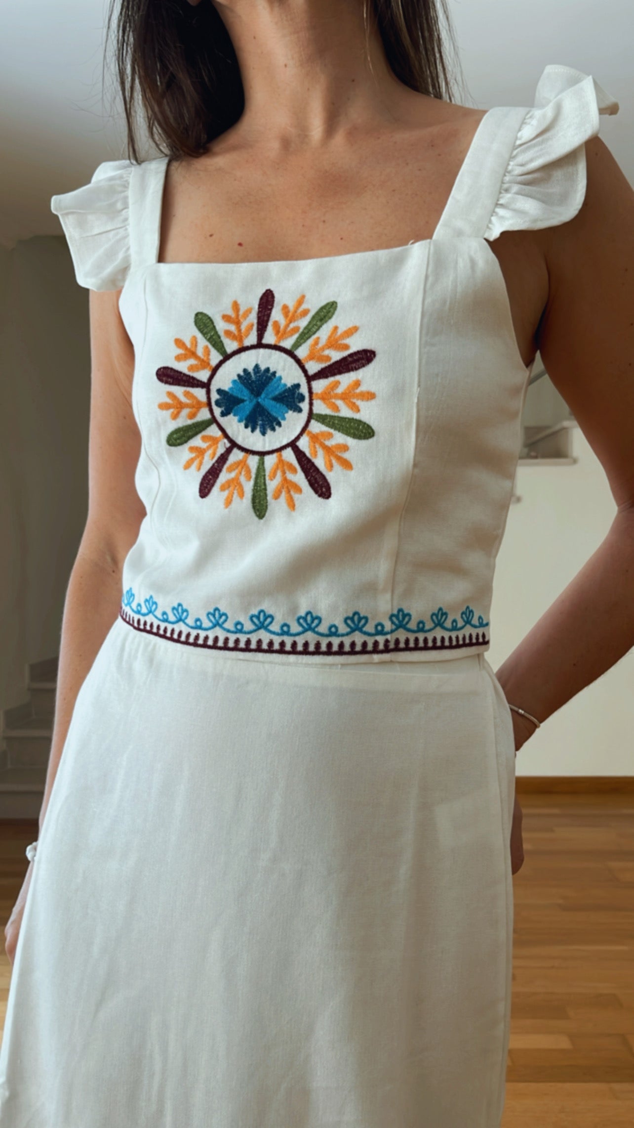 SANTORINI | Set with embroidery