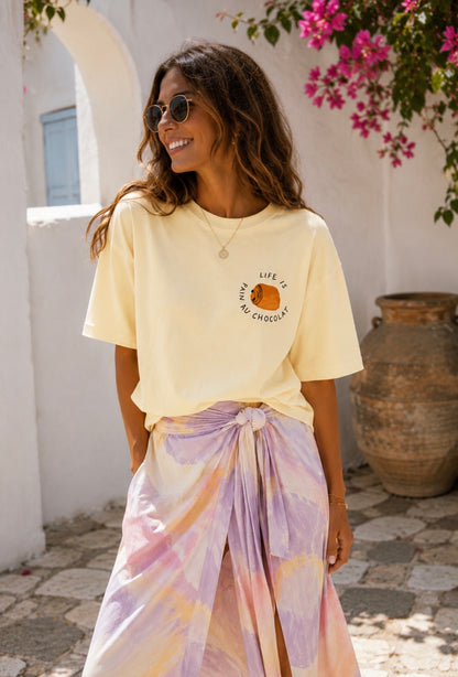 PAIN AU CHOCOLAT | T-shirt colorida com estampado