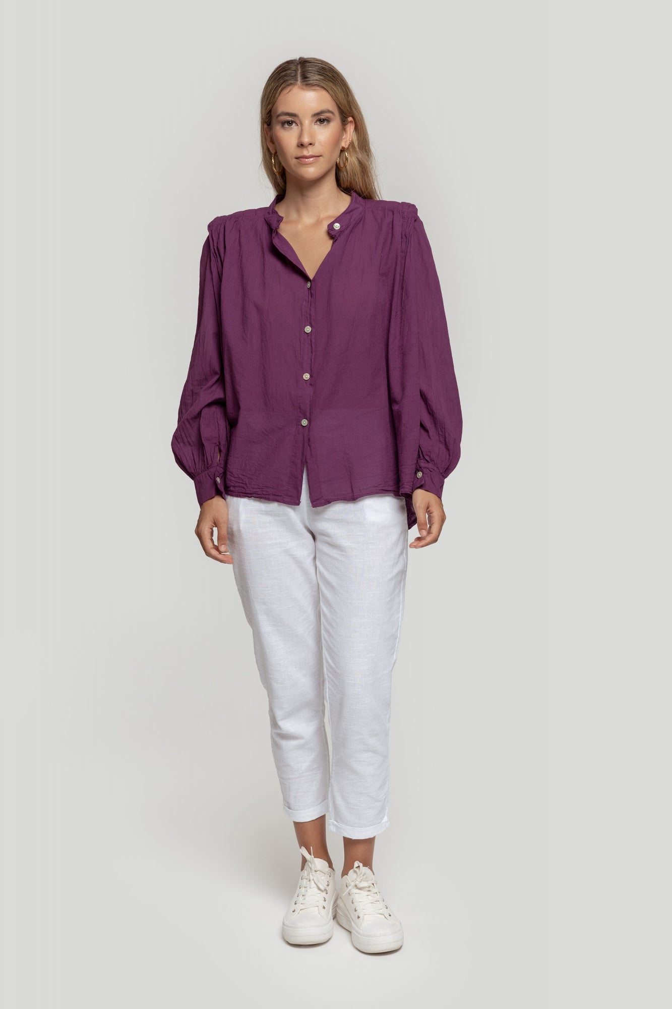 ADELE | Shirt with shoulder pads