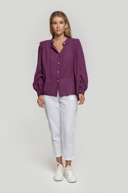 ADELE | Shirt with shoulder pads