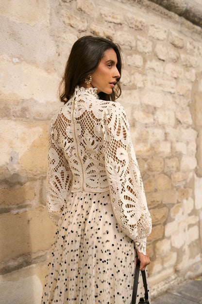ODETTE GUIPURE BLOUSE