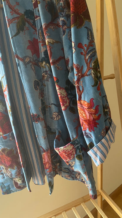 BLUE GARDEN KIMONO JACKET