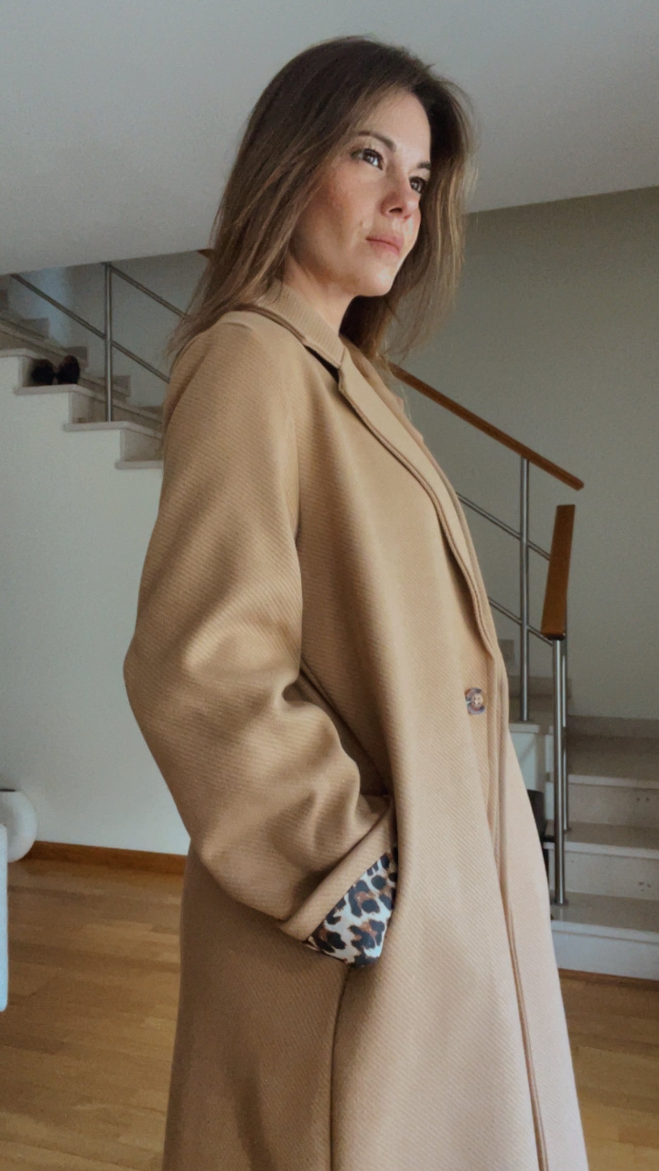 ADRIANE | Leopard-print lining coat