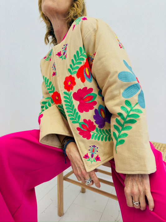 BOTICCELLI | Casaco com flores bordadas